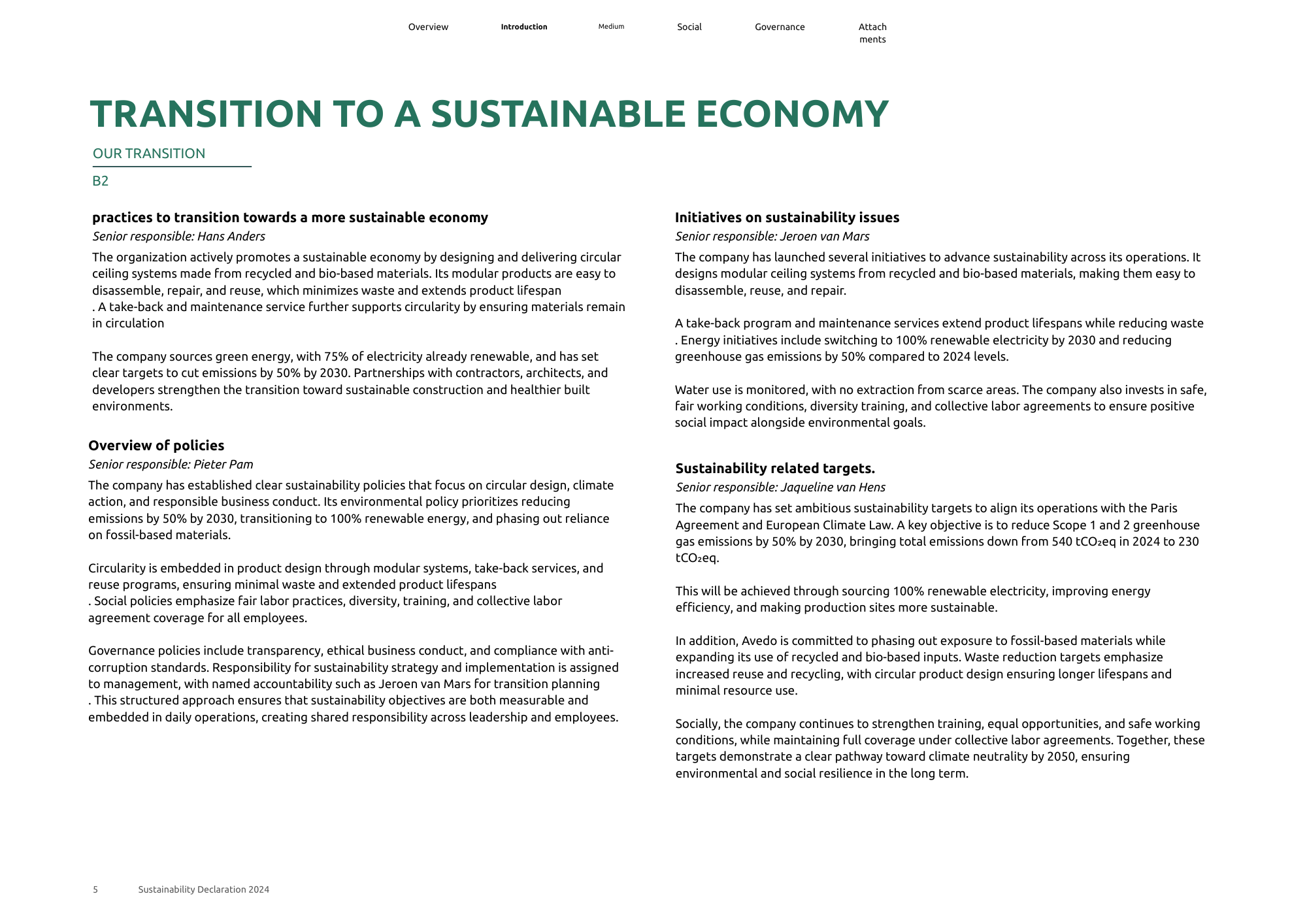 Vsme Example Sustainability Reporting - CSRD & VSME | Ecocharting